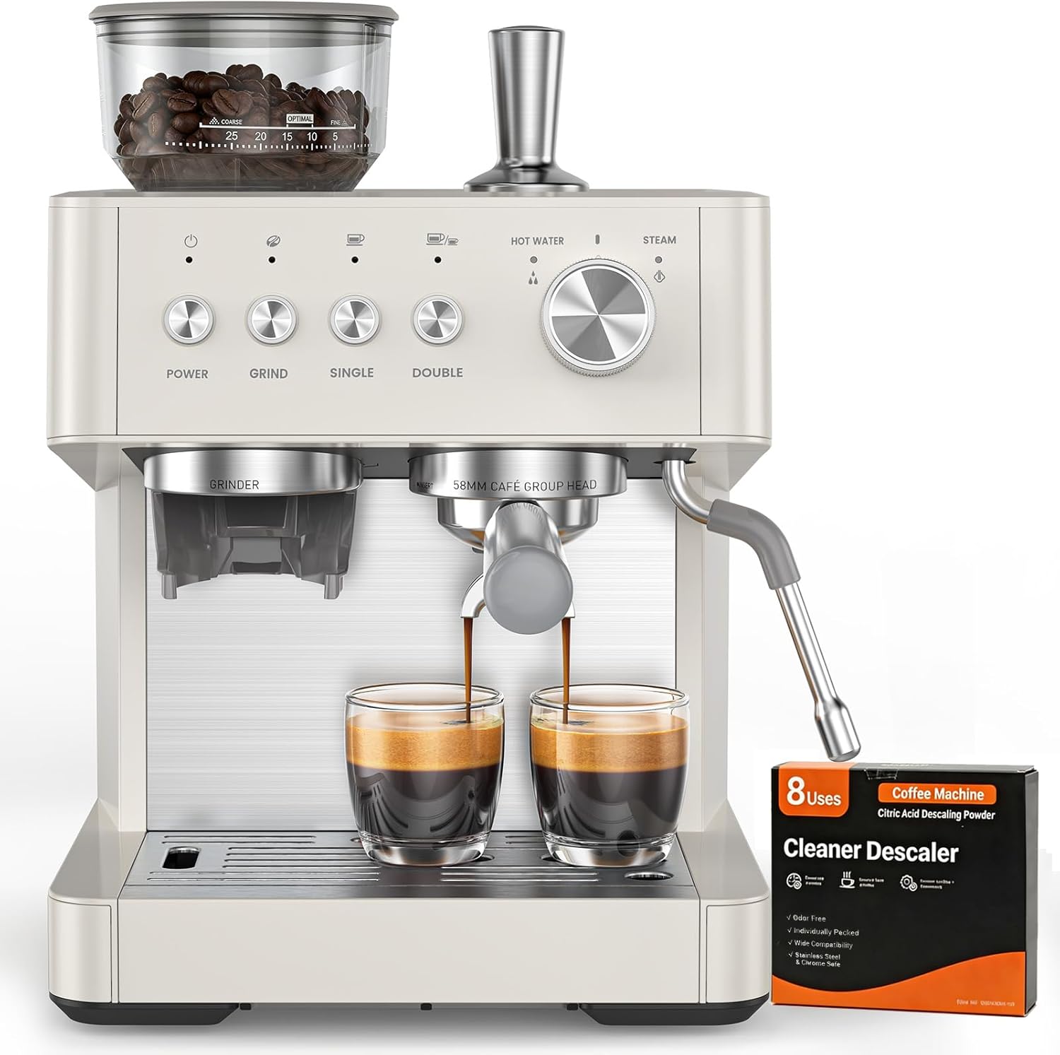 (2025 Upgrade) 20 Bar Espresso Machine with Grinder review