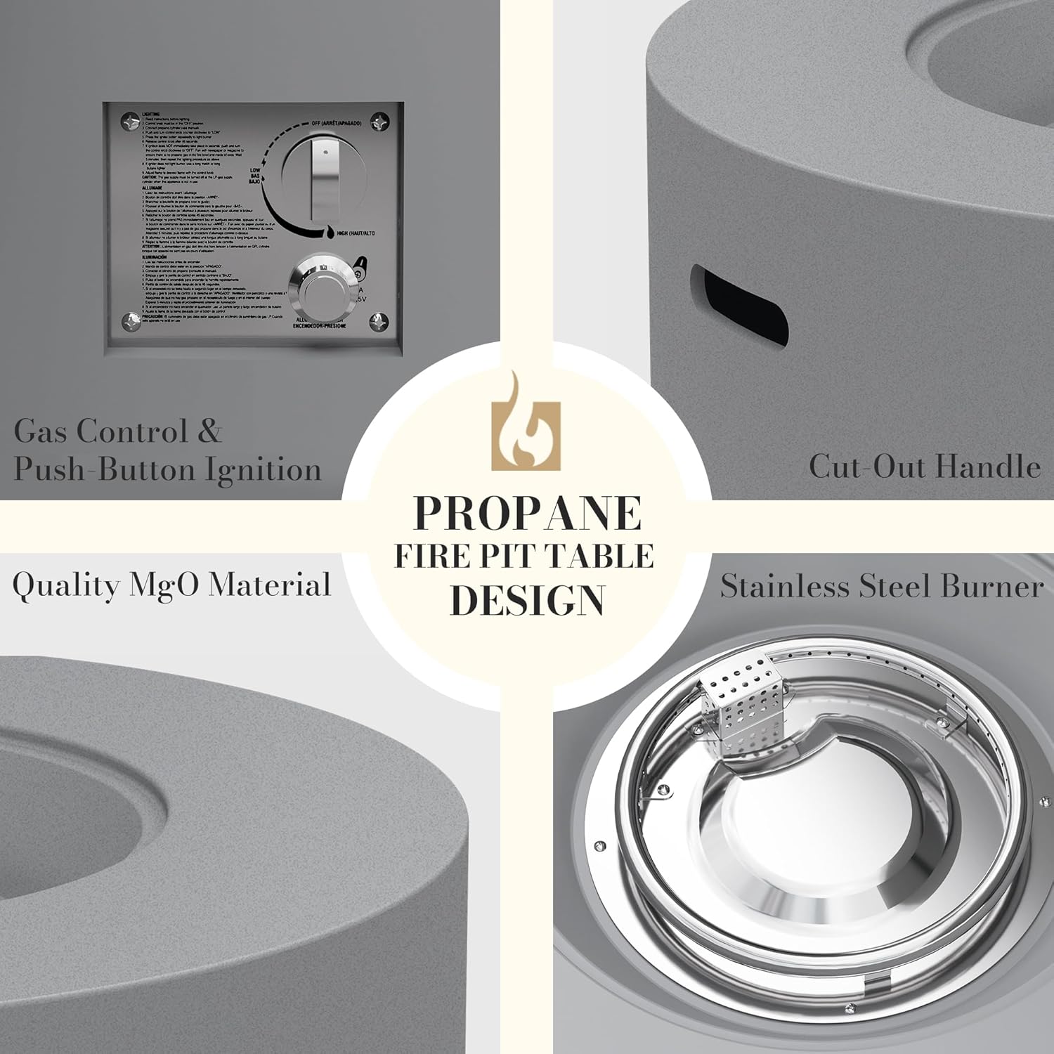 32.5 Inch Propane Fire Pit Table review