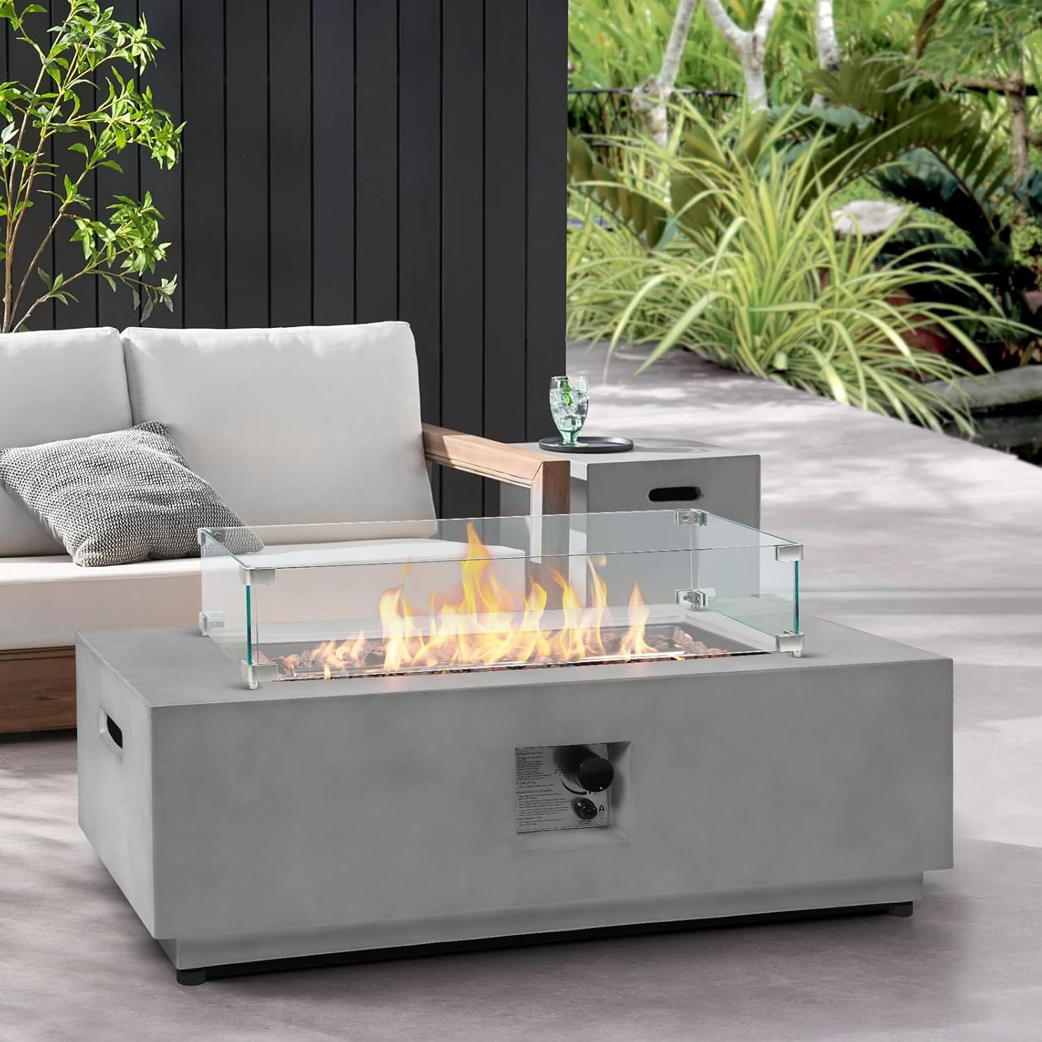 42inch Rectangle Concrete Fire Pit Table review