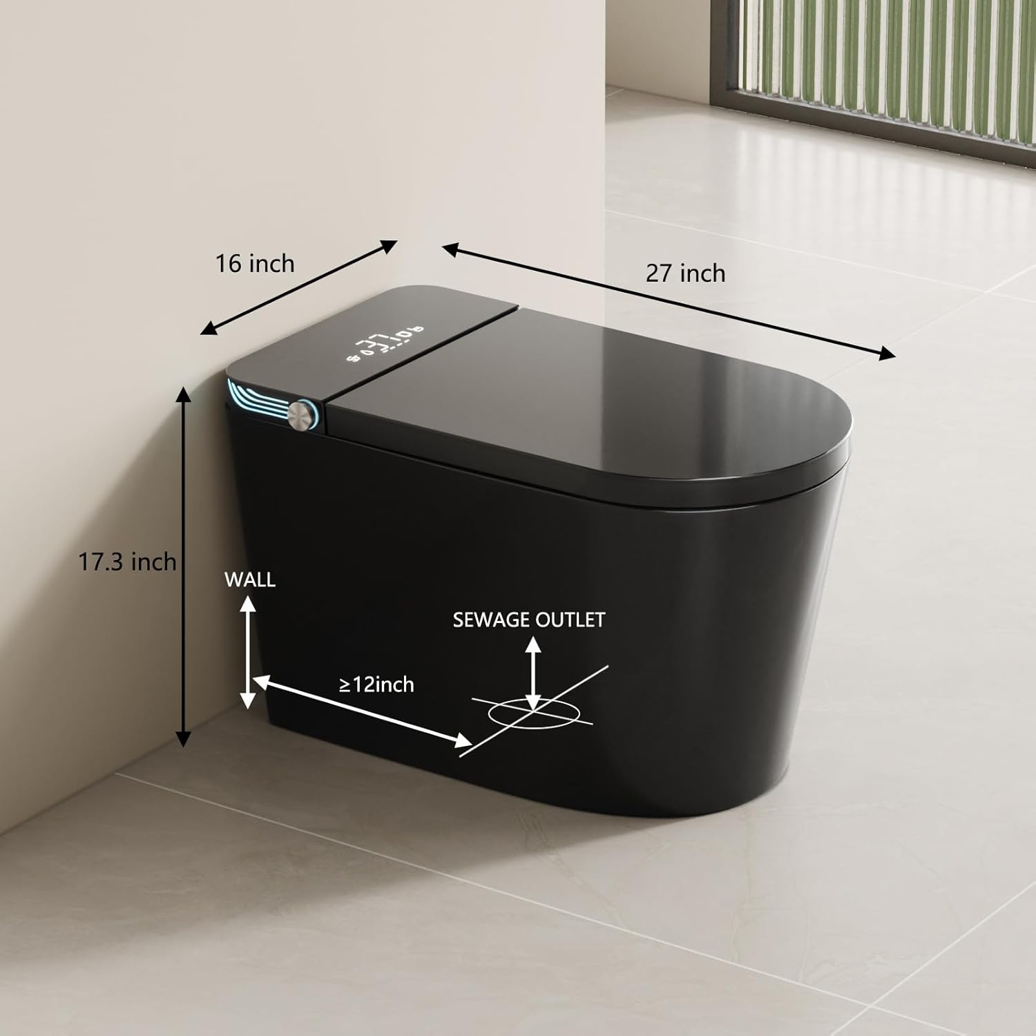 Black Smart Toilet with Bidet review
