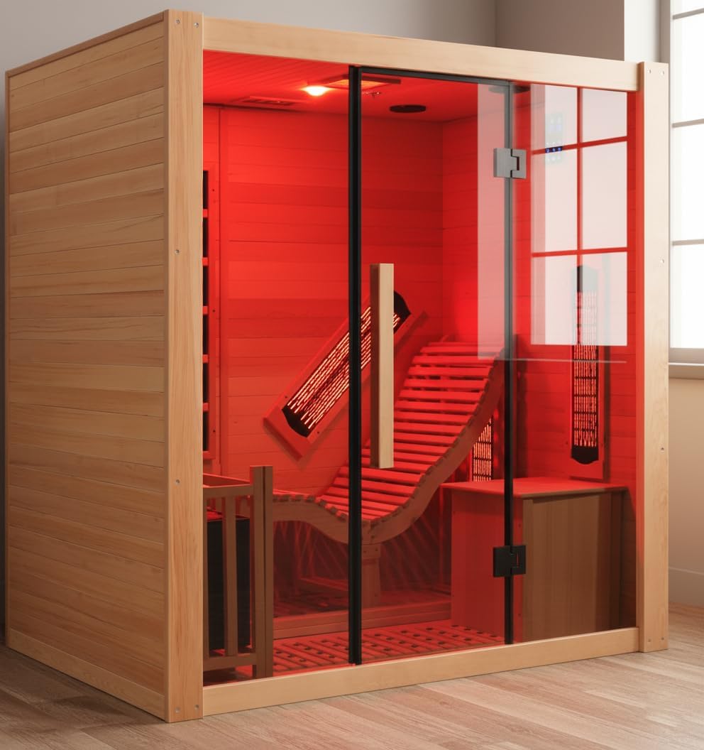 Far Infrared Wooden Sauna Room with Recliner review