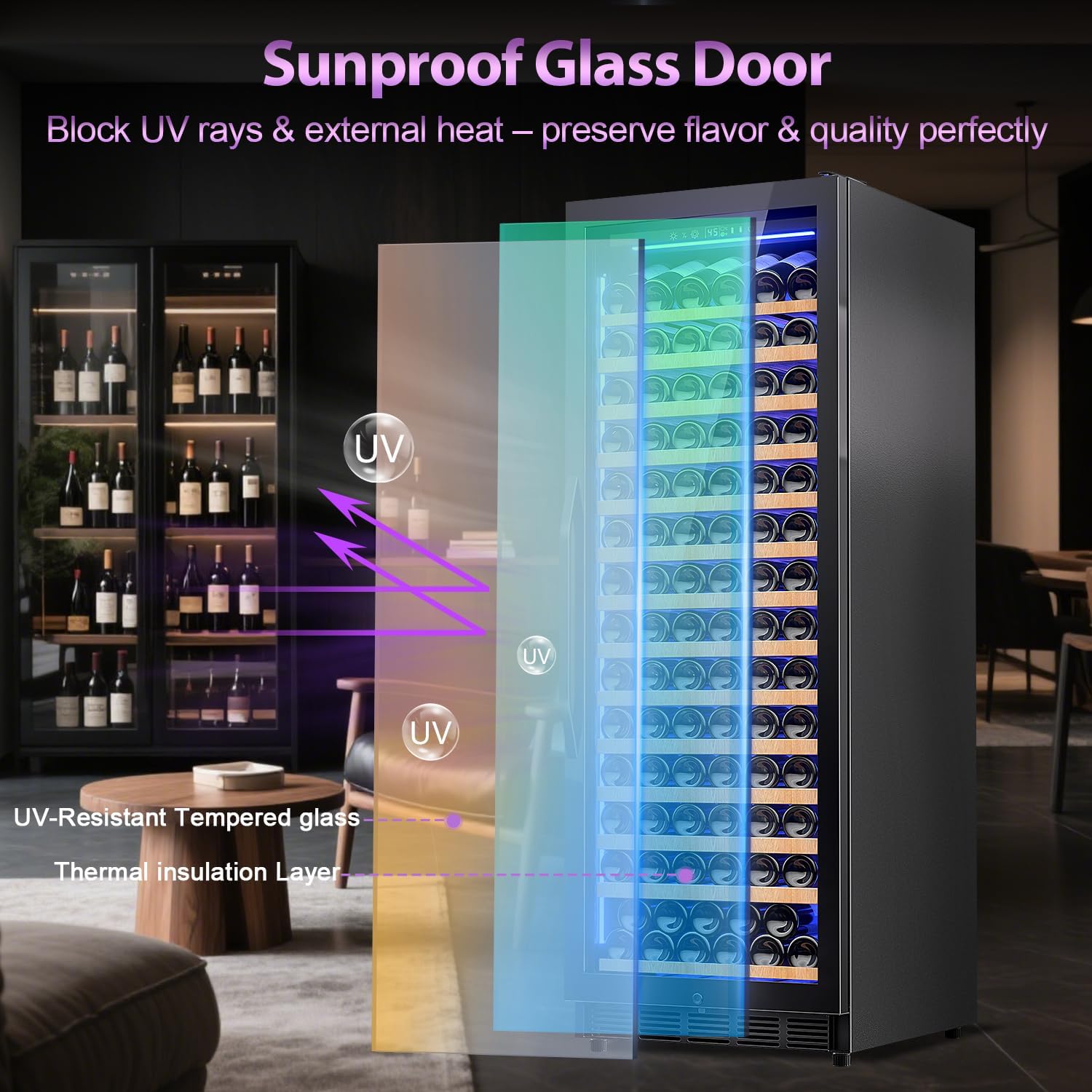 Wine Cooler-Wine Fridge 154 Bottles review